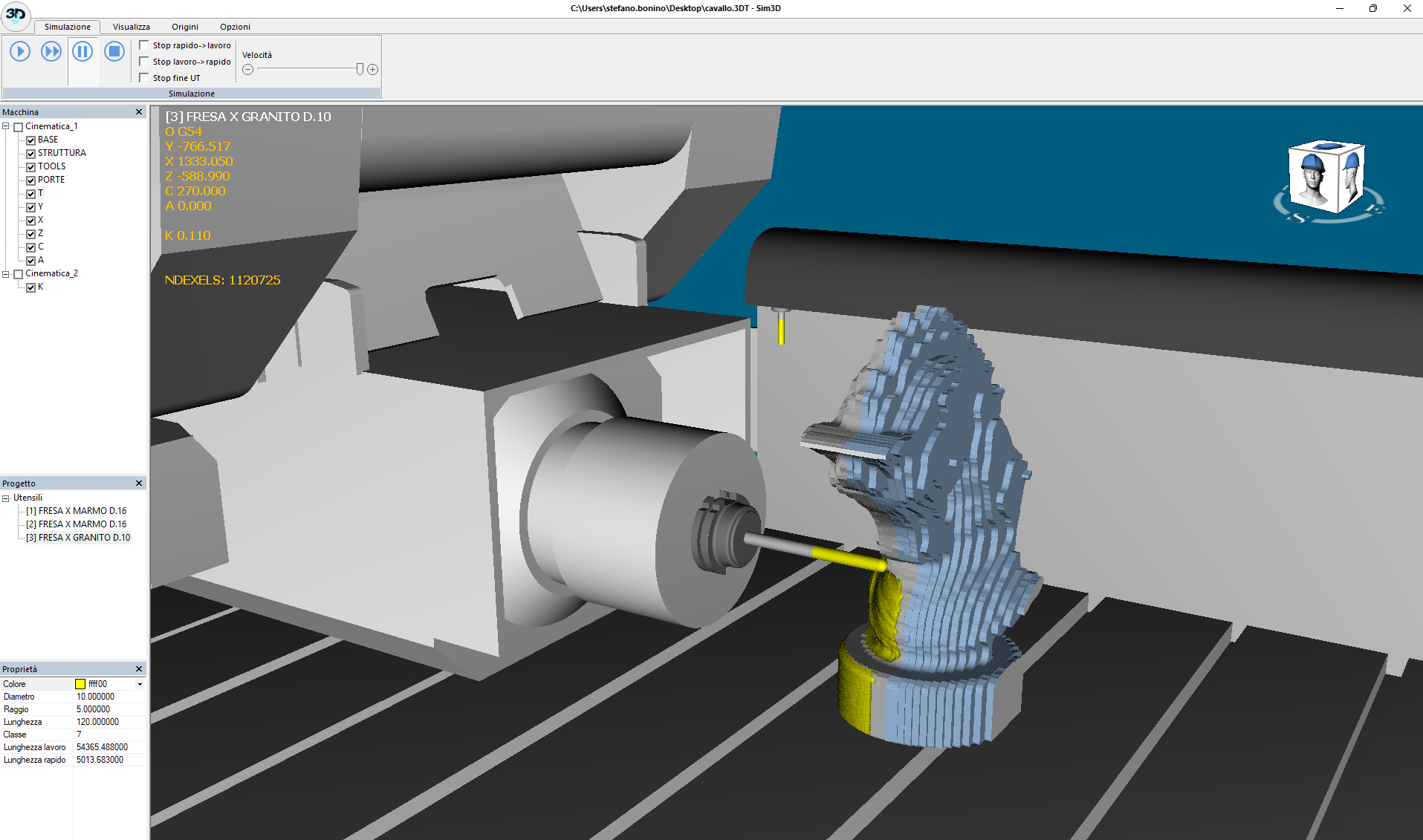 Sim 3D — simulatore percorso utensile su lamiera CNC
