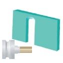 GlassCam 3D glass block shape routing simulation — CNC software Taglio