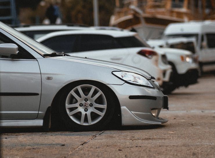 Cars in car park