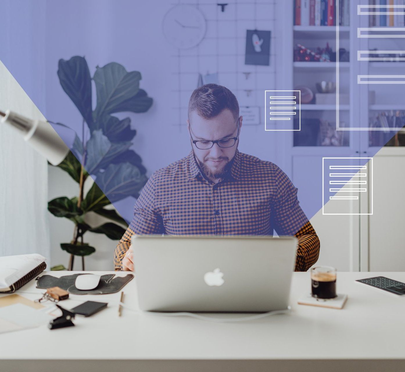 Man using a laptop
