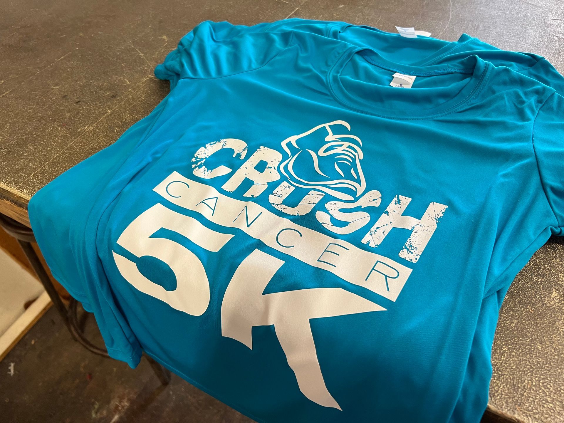 custom silk screened Blue 