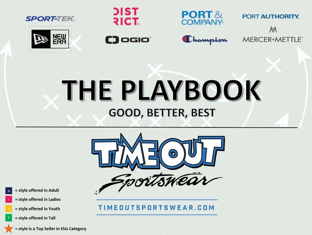 A Time Out Sportswear graphic showcasing apparel brands with a