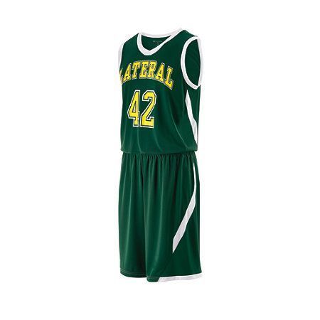 Custom green basketball uniform with