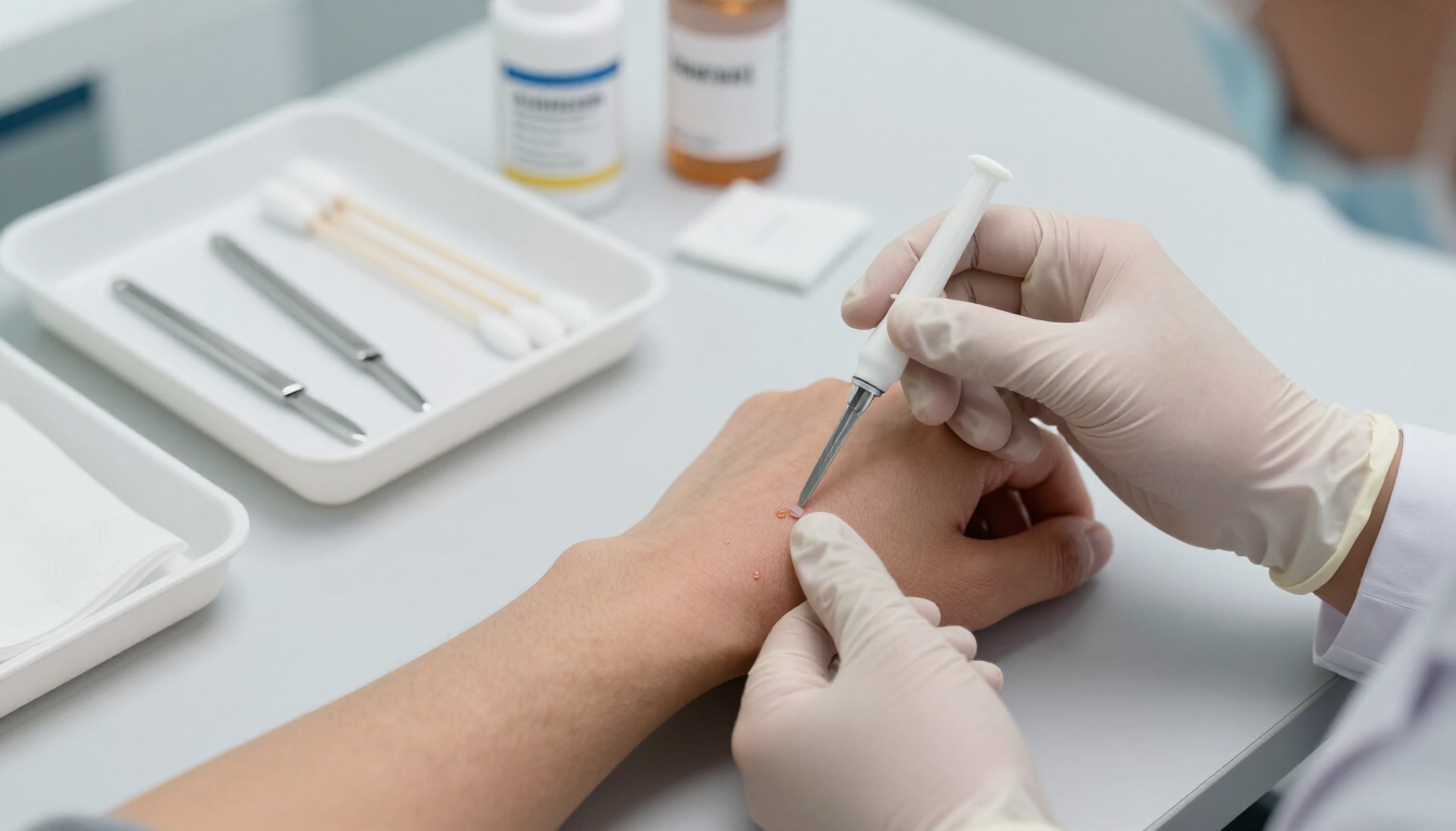 Pruebas dérmicas tipo prick test