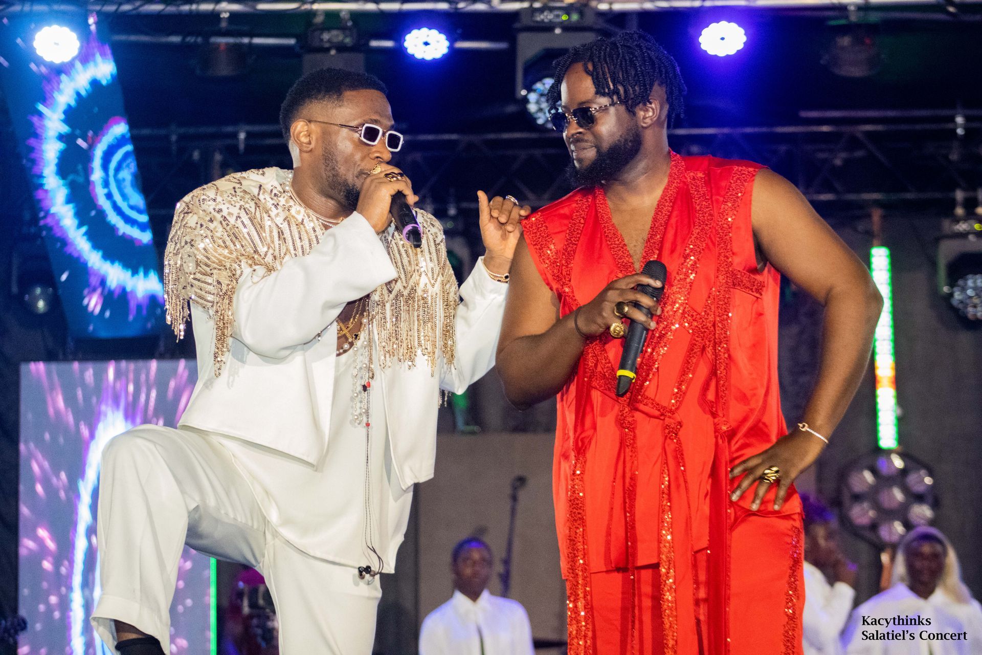 Locko and Salatiel on stage