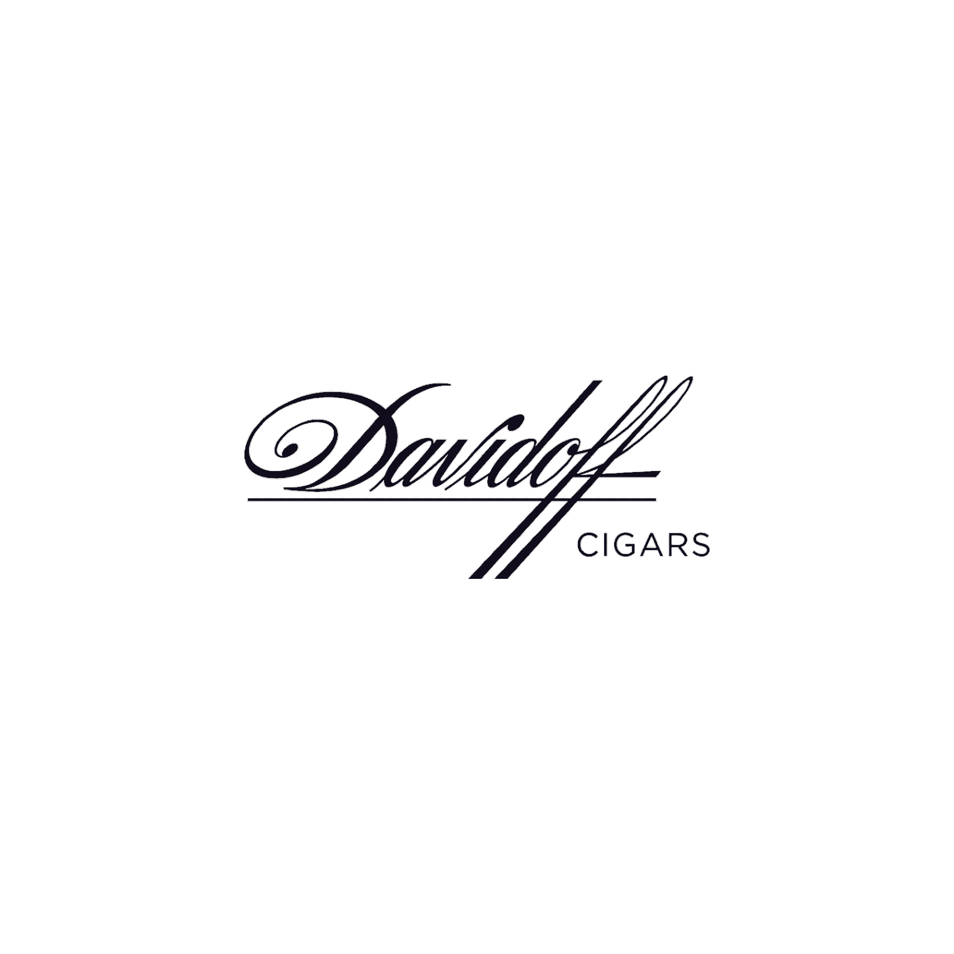 The davidoff cigars logo is black and white on a white background.