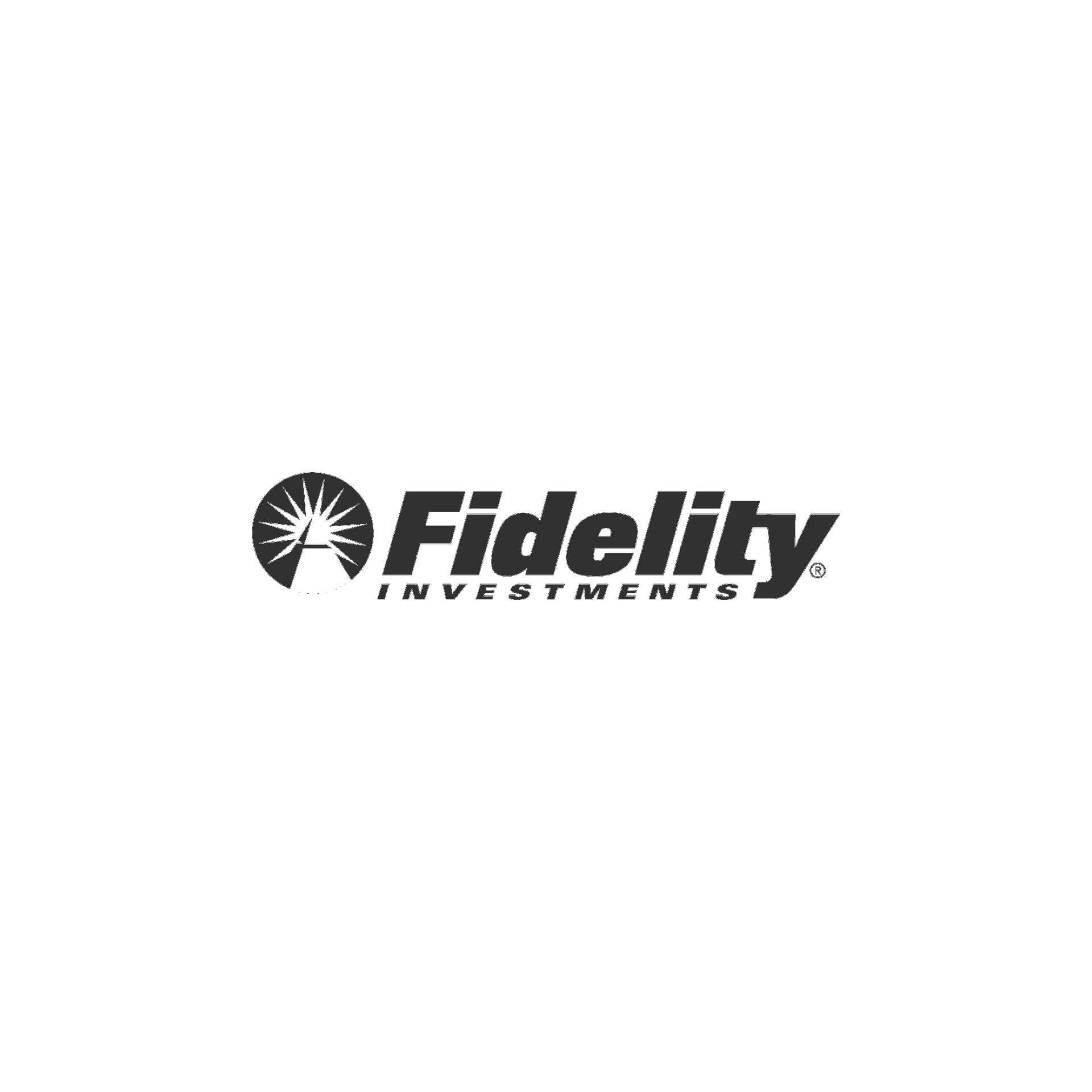 A black and white logo for fidelity investments on a white background.