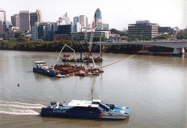 A boat that says city cat on the side of it