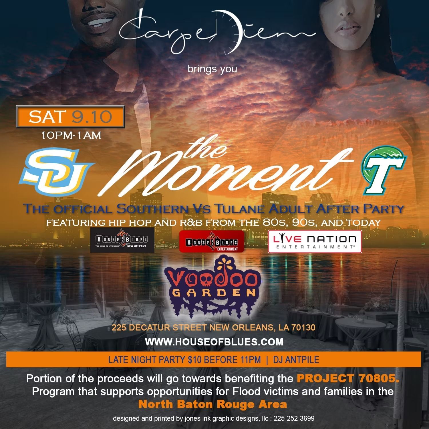Party flyer for
