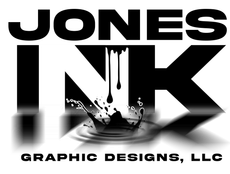 Jones Ink graphic design logo: Text with ink dripping from the 