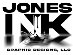 Jones Ink graphic design logo: Text with ink dripping from the 