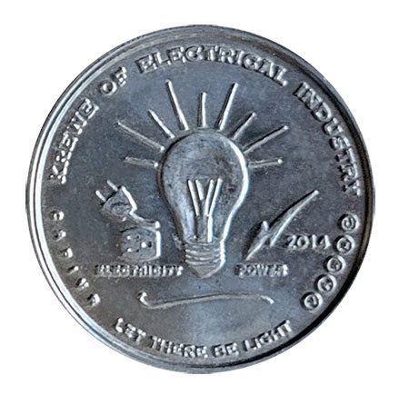 Electrical Industry silver colored coin