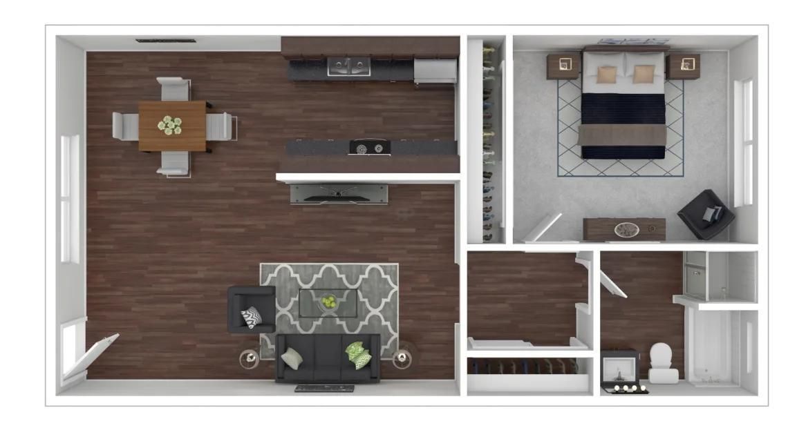 1x1 Floor Plan