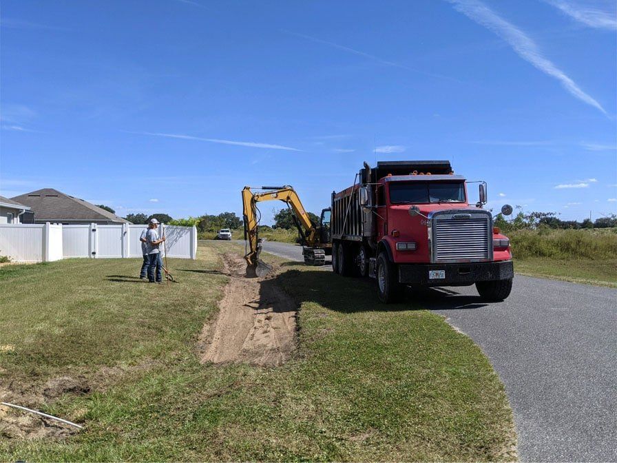 Yard drain dug by our professionals at Taylor & Sons Ground Breaking LLC.