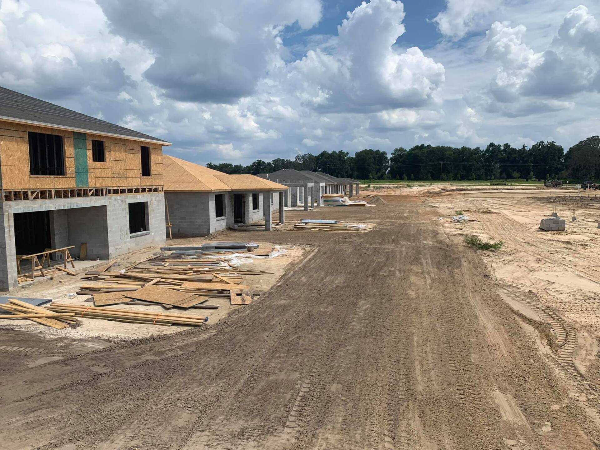 Land clearing done on residential construction site in Inverness, FL