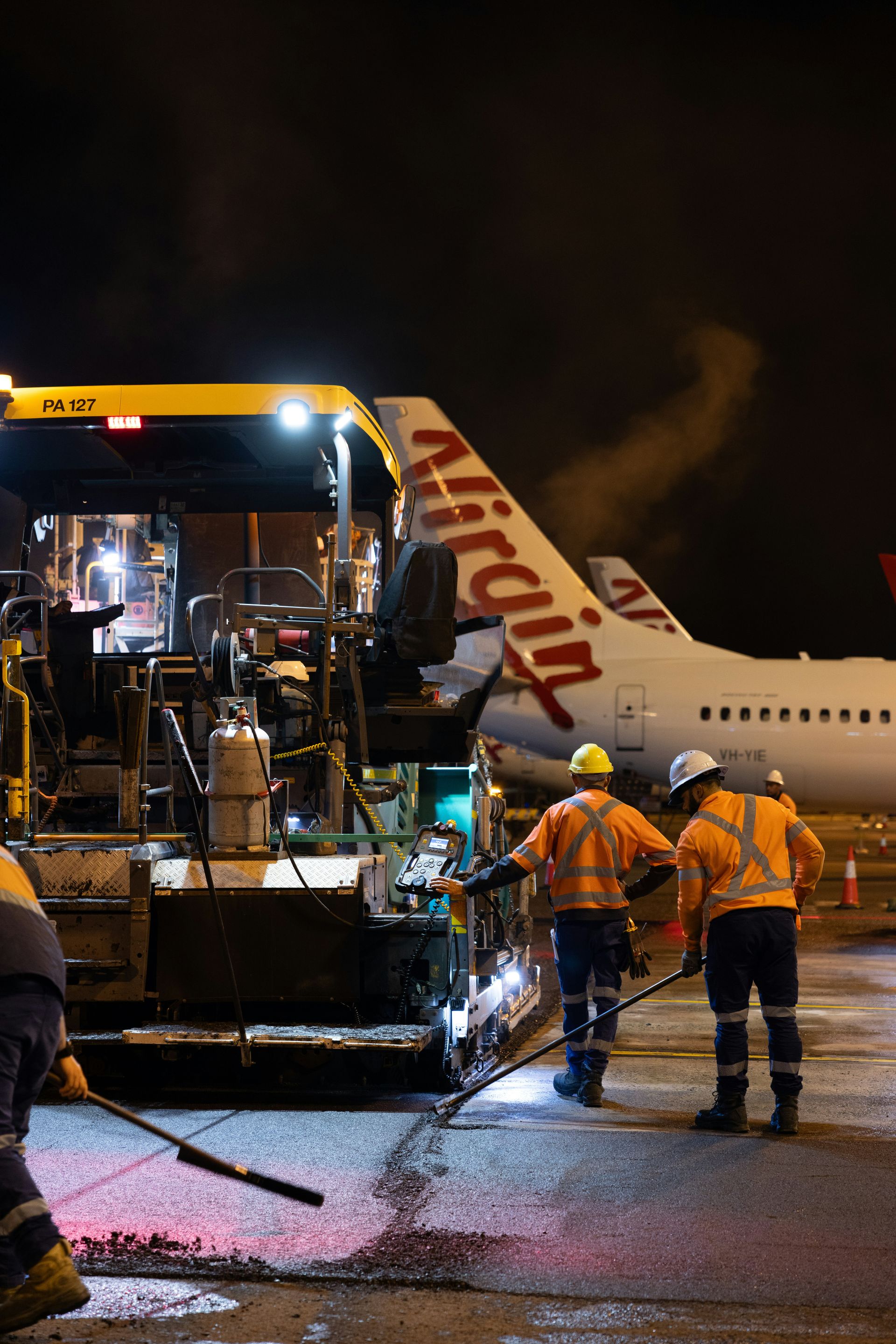 Paving the airport runways