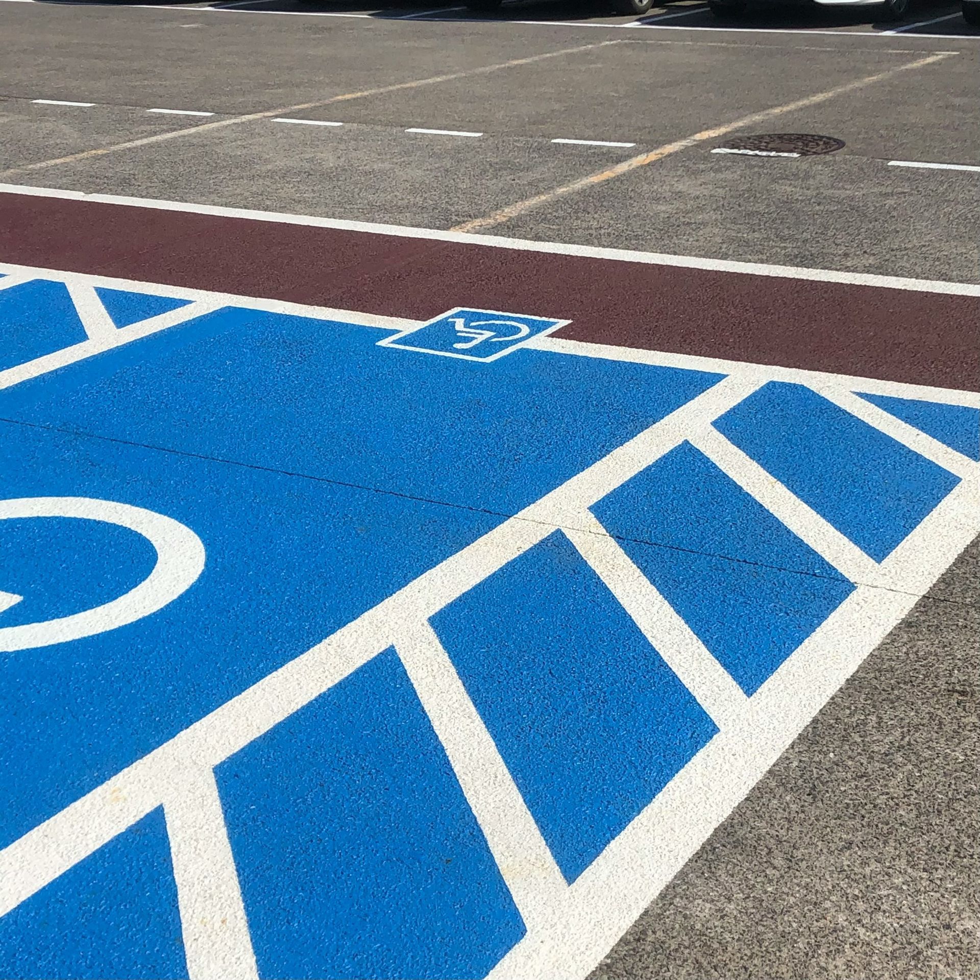 Asphalt handicap striping
