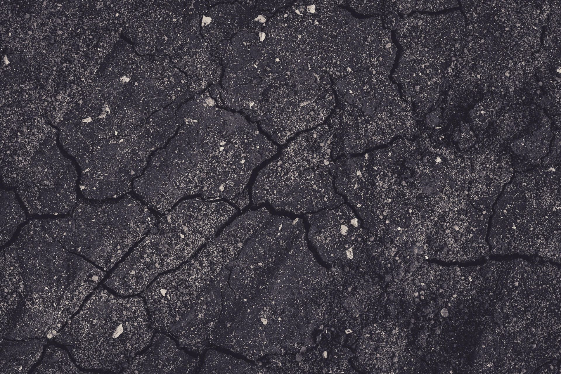 Cracked asphalt