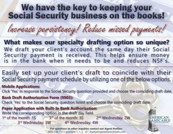 American Amicable Social Security Drafting Options