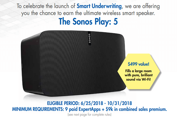 Incentive - Get a Sonos Play 5 with Smart Underwriting from American National