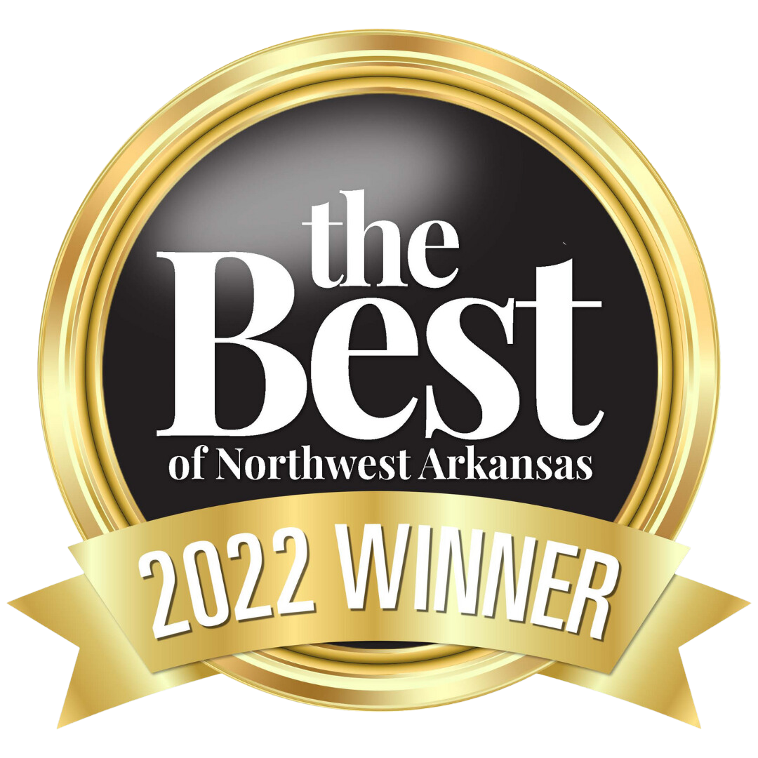 A badge that says the best of northwest arkansas 2022 winner