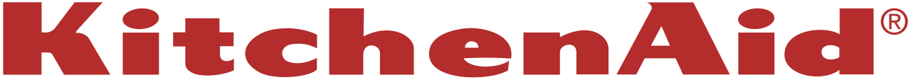 KitchenAid logo in red text with a small red emblem above it