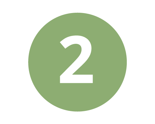 The number two is in a green circle on a white background.