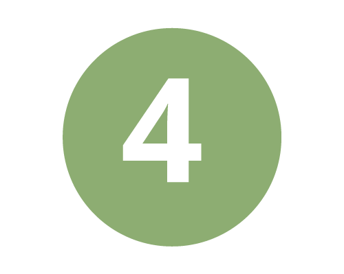 The number four is in a green circle on a white background.
