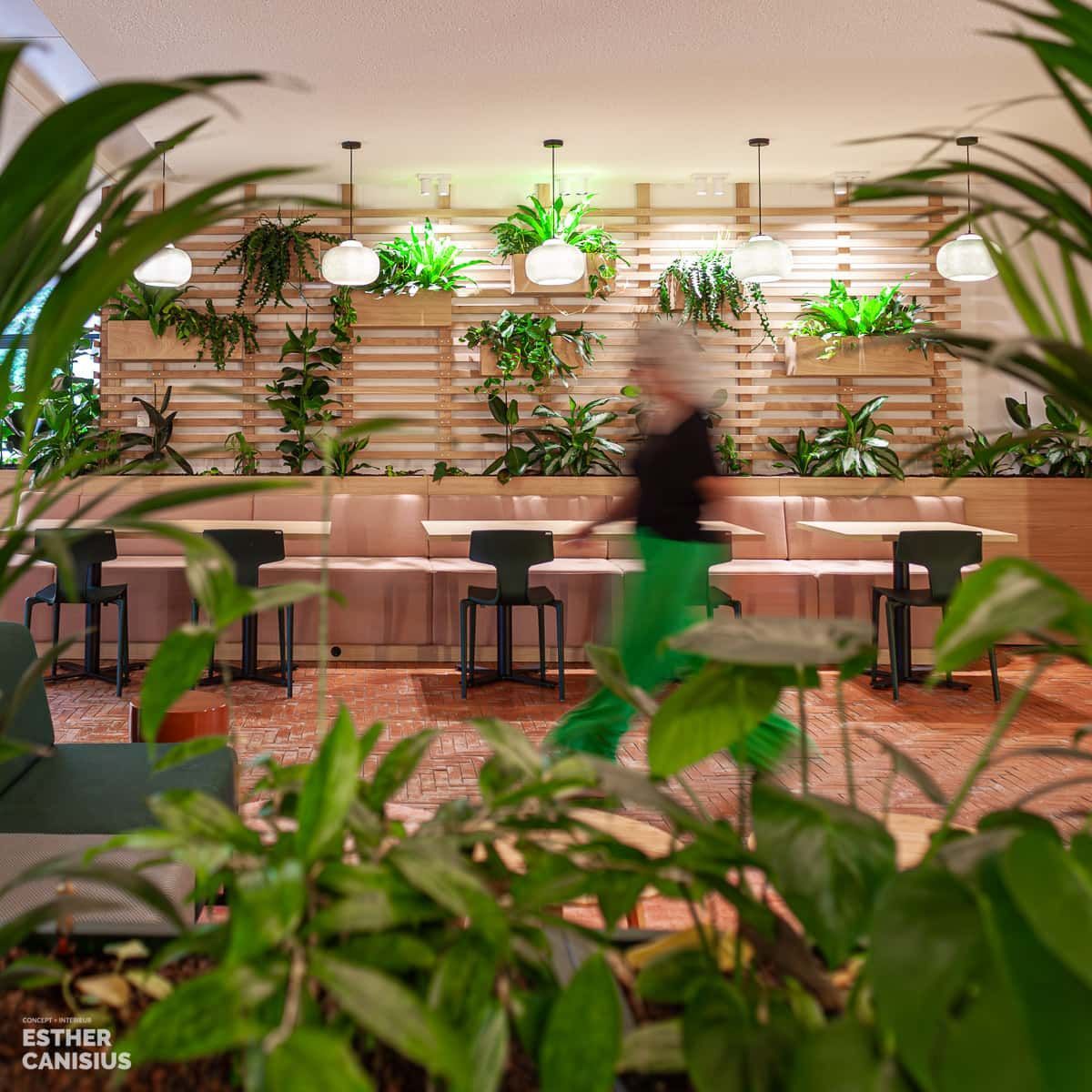 Van kantine naar werkcafé, een duurzaam interieurontwerp volgens biophilic design - Esther Canisius