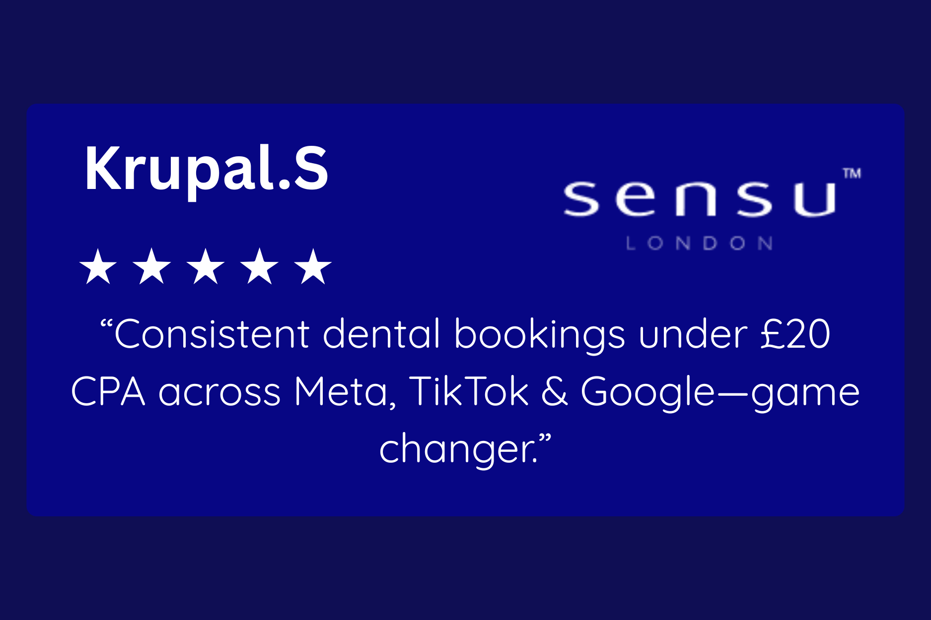 Sensu London — Ravens Agency results