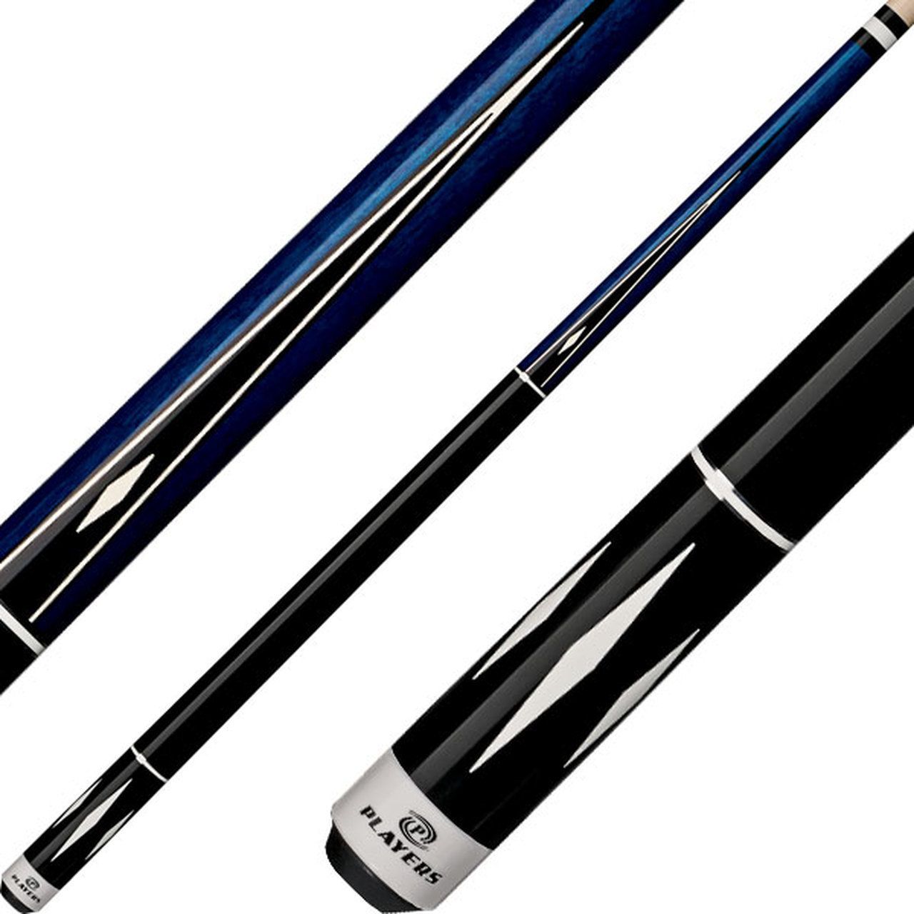 Players Blue & White Diamond Wrapless Cue C-805