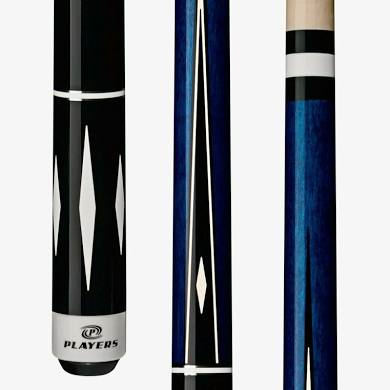 Players Blue & White Diamond Wrapless Cue C-805