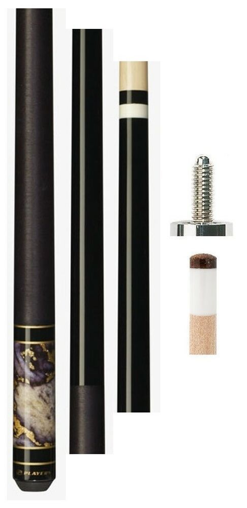 Players Obsidian Grey Cue with Black Linen Wrap C948