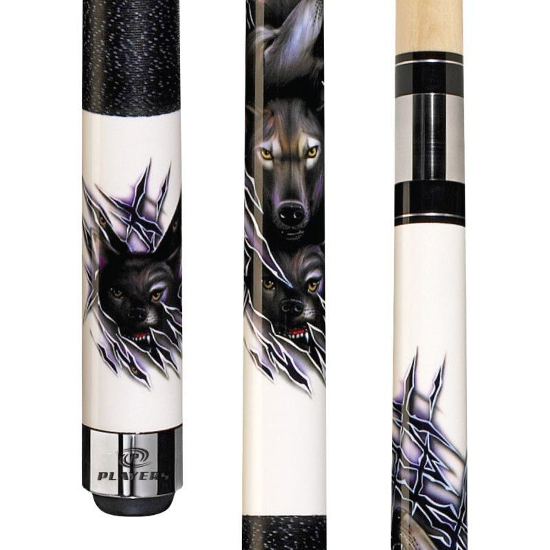 Players Artic Wolf Cue with Black Linen Wrap D-CWWP