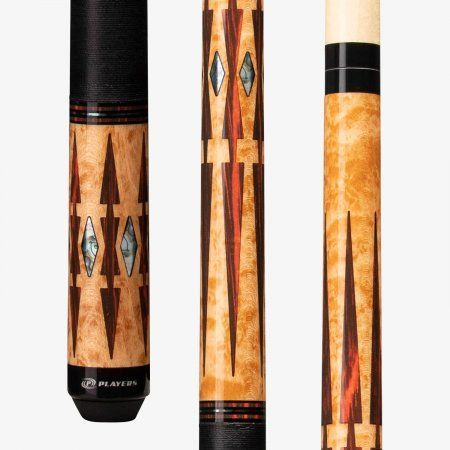 Players Antique Maple & Cocobolo Cue with Black Linen Wrap E2330