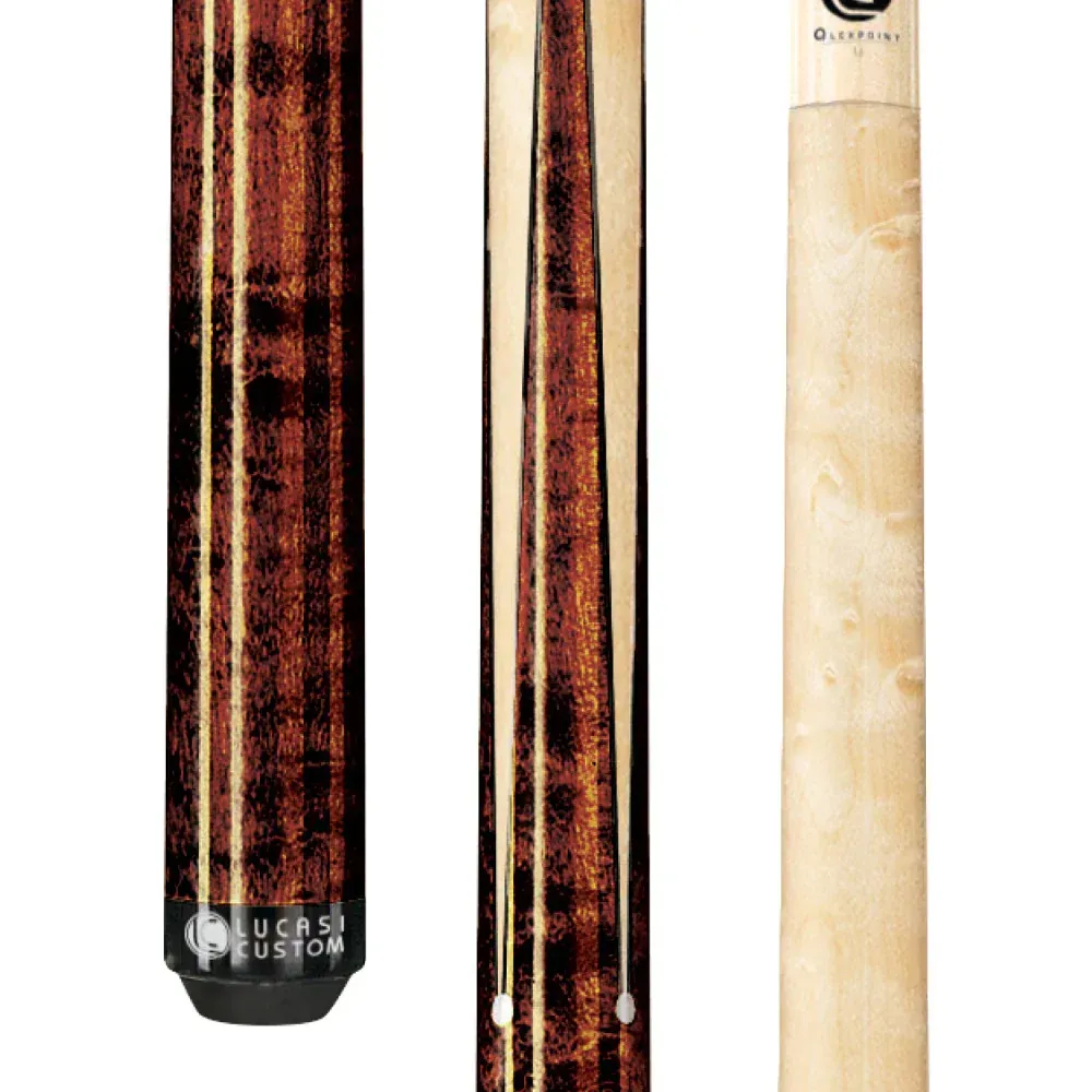 Lucasi Custom Red Maple Sneaky Pete Wrapless Cue LZ2000SP