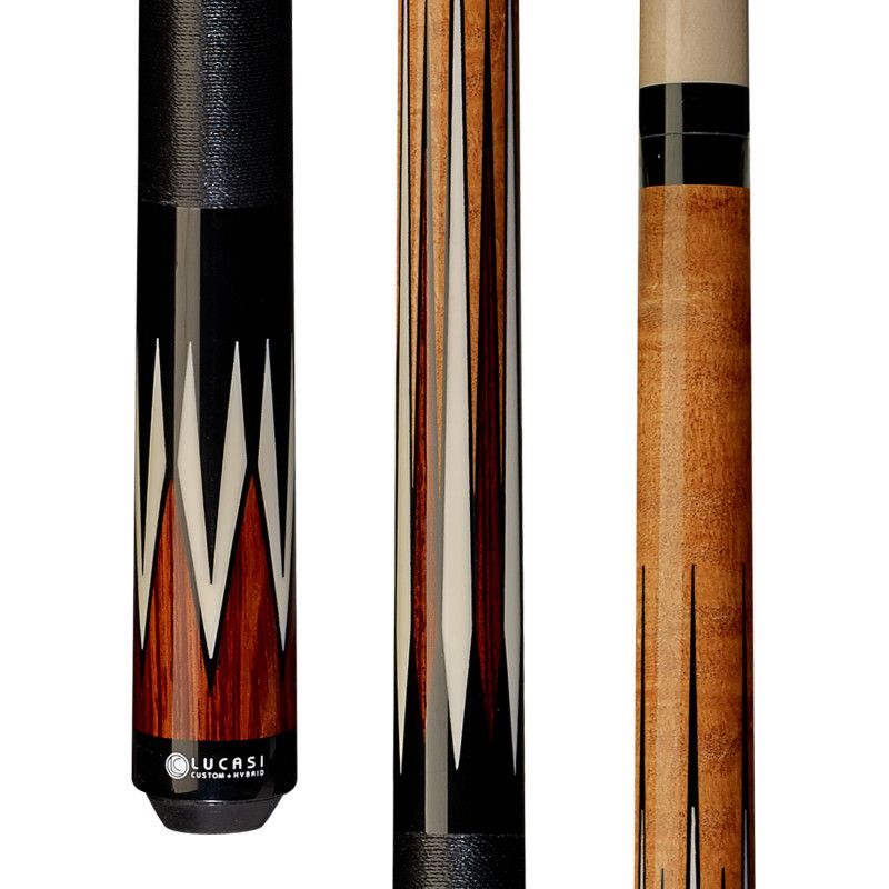 Lucasi Custom Antique Birdseye & Cocobolo/Black Cue with Black Linen Wrap  LZC37
