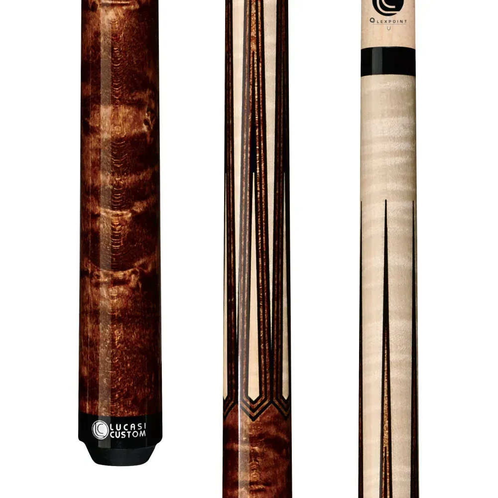 Lucasi Custom Walnut Stained Maple Sneaky Pete Wrapless Cue LZSP2