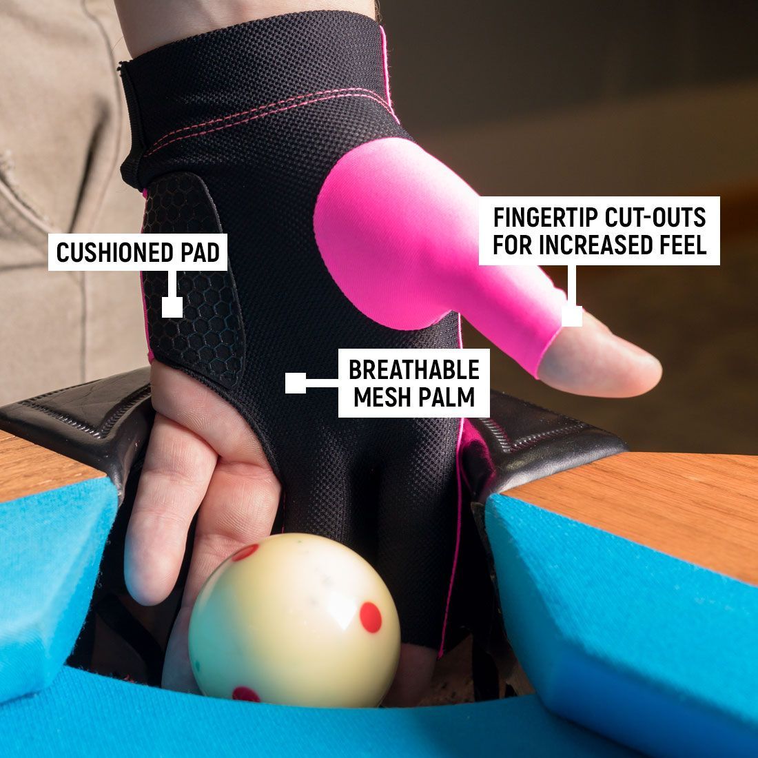 McDermott Pink Glove For Left Handed Players