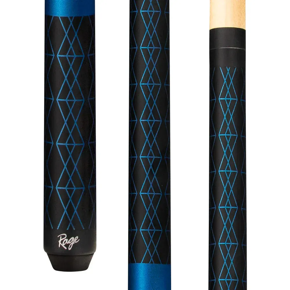 Rage Matte Blue Diamond Wrapless Cue  RG112