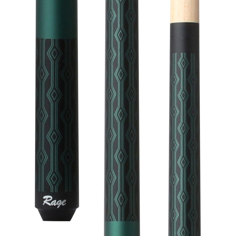 Rage Matte Peacock Green Wrapless Cue RG116