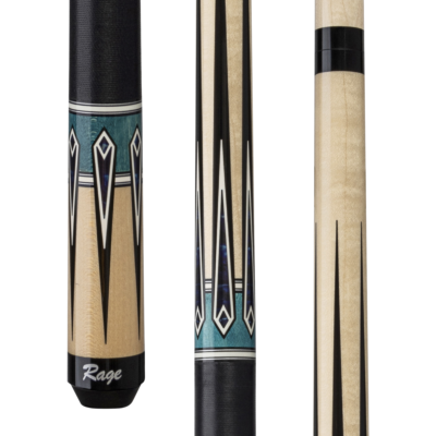 Rage Blue River Cue with Black Linen Wrap RG219