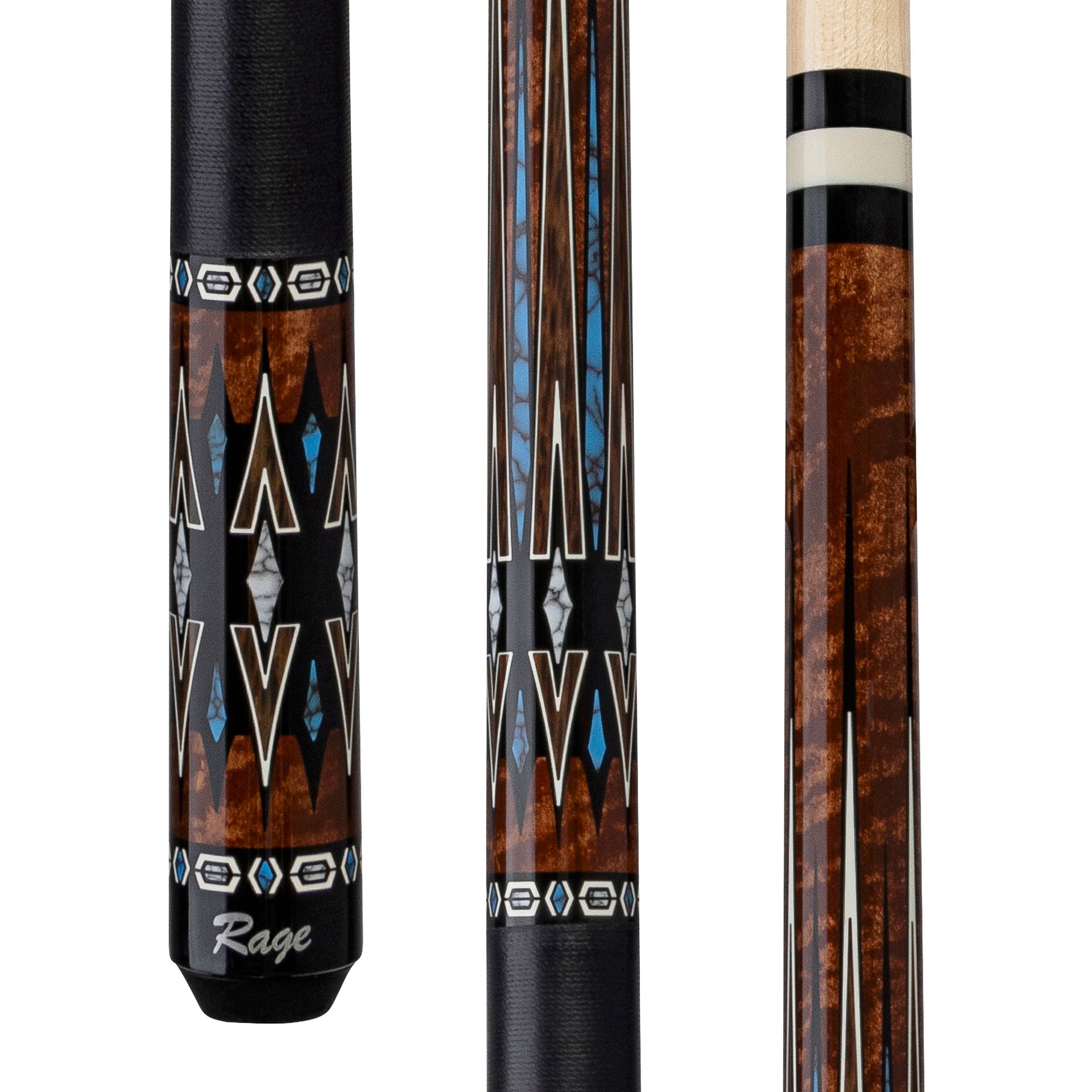 Rage Almond Central Cue with Black Linen Wrap  RG220
