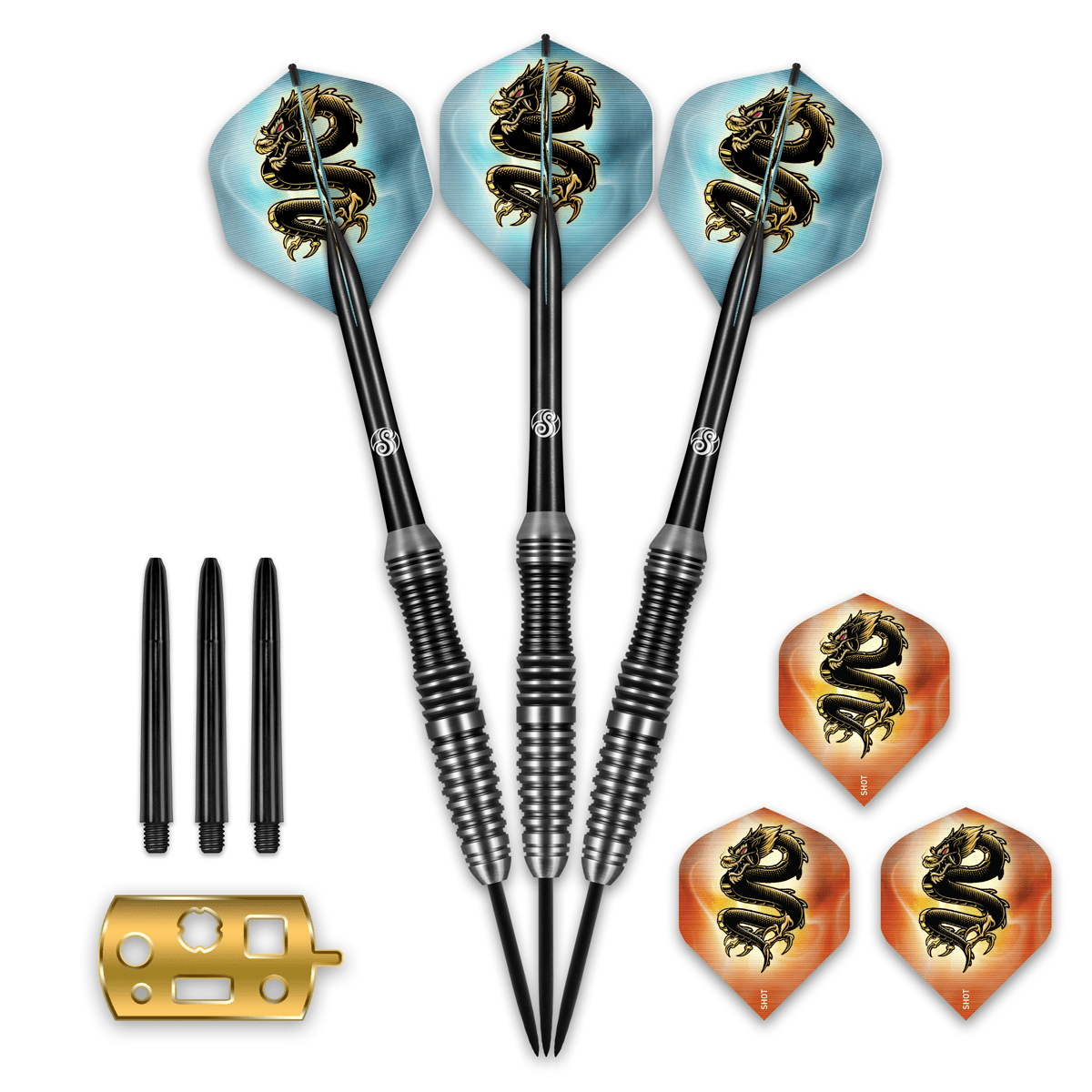 Shot! Steel Tip Dart by Darts-Scimitar 24 Gram Steel Tip Dart Stainless Steel Barrel