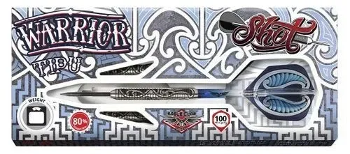 Shot WARRIOR TIPU STEEL TIP DART SET WTST- 80% TUNGSTEN