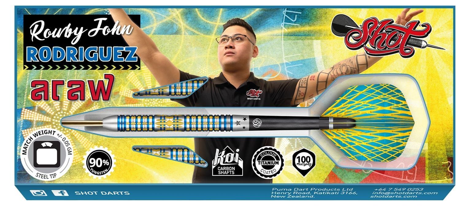 ROWBY-JOHN RODRIGUEZ ARAW STEEL TIP DART SET RRAST