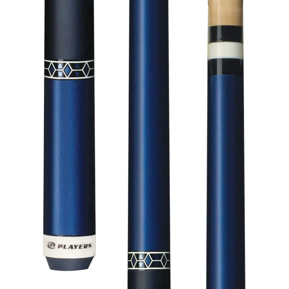 Players Brilliant Blue Gloss Wrapless Cue C-602