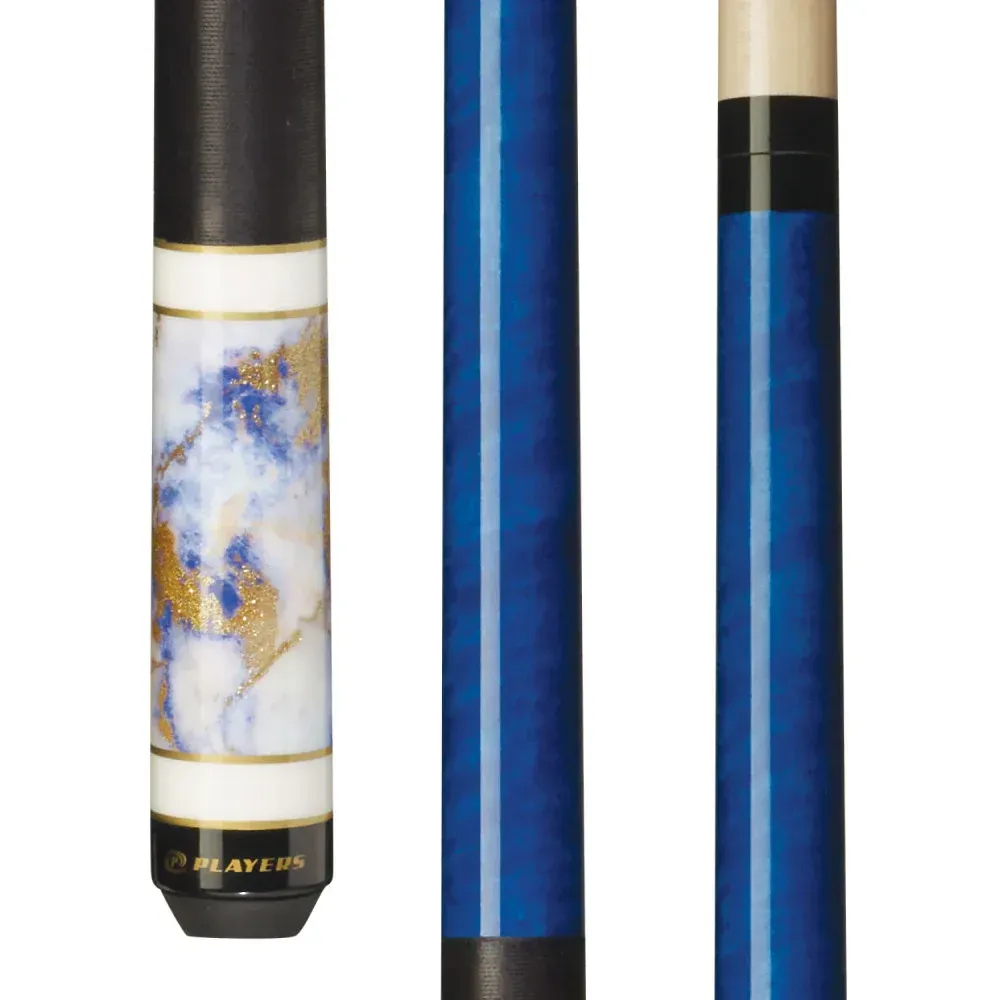 Players Royal Blue Cue with Black Linen Wrap C947