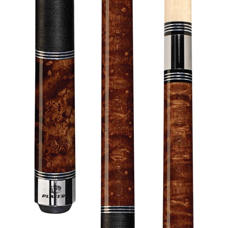 Players Nutmeg Birdseye Cue with Black Linen Wrap C-950