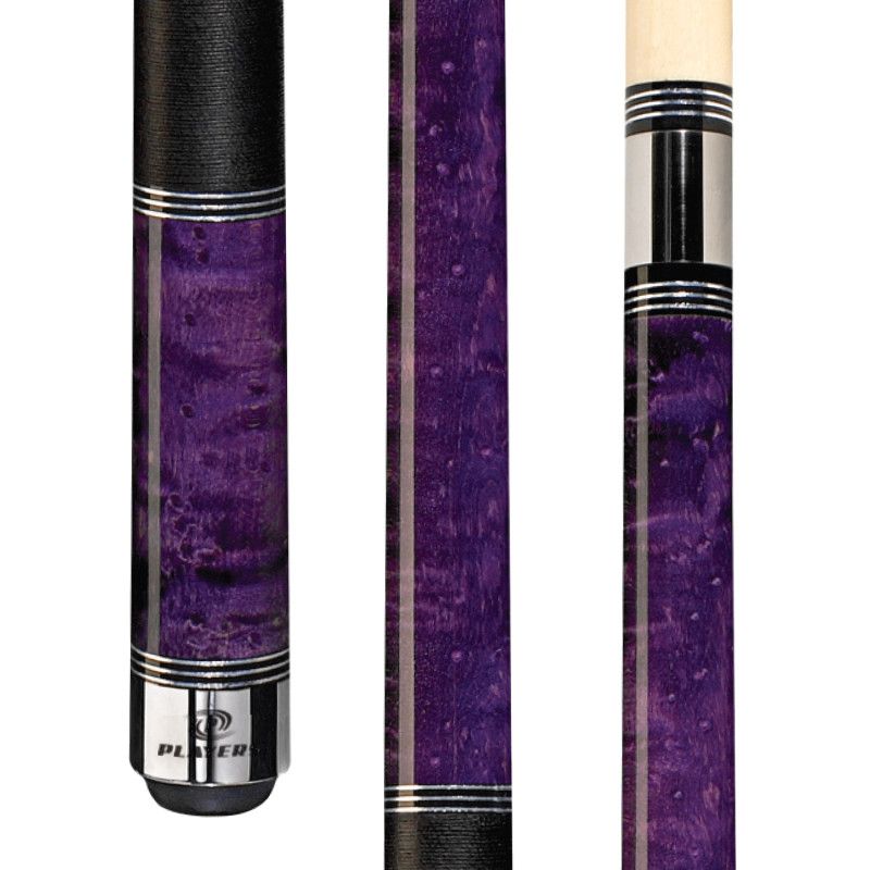 Players Violet Birdseye Cue with Black Linen Wrap C-965